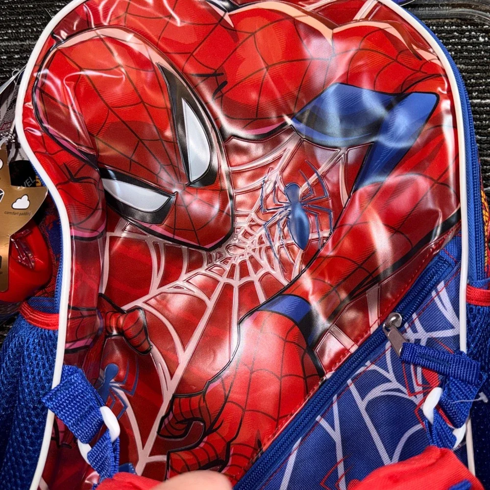 Marvel Spider-Man Backpack 5pc Set Kids NEW Backpack Lunch Headphones Bottle